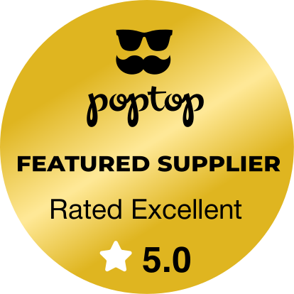 Poptop Featured Supplier — rated Excellent 5.0
