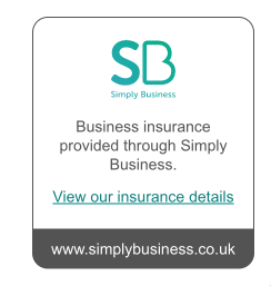 Business insurance provided through Simply Business — view insurance details